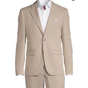 Soul of London Men's Slim Fit NWT Sand Tan Suit 38R / 31W